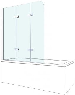 Шторка на ванну Berges City 2.0 100см хром 062014